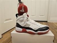 Nike Jumpman Two Trey/White-Black-Gym Red/UK Size 11.5/Euro size 47/30.5 cm