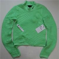 NIKE CITY READY RUNNING TEXTURED KNIT LONG SLEEVE TOP GREEN CJ3474-386 WOMEN L - L Regular