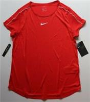 NIKE COURT DRI FIT SLIM FIT TENNIS SHORT SLEEVE TOP RED 939328-634 WOMEN L - L Regular