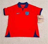 Nike 3 Lions England Boys Red Navy Football Shirt Top Size 116cm /122cm BNWT