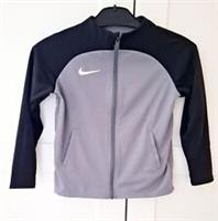 Nike Boys Unisex Black Grey Track Sports Zipped Jacket Size 116cm/122cm New