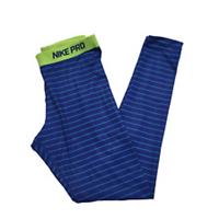 Nike Blue Green Striped Stretch Skinny Leggings Uk Women's L W30 L30 Bnwt K744 - L Regular