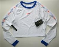 NIKE POWER RUN HYPER FEMME RUNNING LONG SLEEVE CROP TOP AT0970-100 WOMEN XS M - M Regular