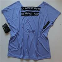 NIKE PRO DRI FIT LOOSE FIT TRAINING GYM SHORT SLEEVE TOP CJ4082-569 WOMEN M - M Regular
