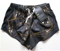 NIKE DRI FIT TEMPO RUNNING SHORTS BLACK GOLD METALLIC CU8441-010 KIDS GIRLS S