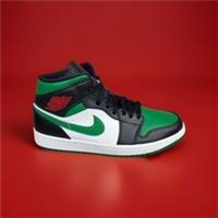 Nike Air Jordan 1 Mid, "Green Toe" Size: UK 8, EU 42.5, US 9, 554724-067