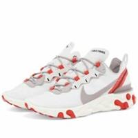 Nike Womens WMNS React Element 55 'White Fire Red UK Size 5.5