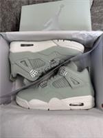 Size UK 4.5 - Nike Air Jordan 4 Retro Abundance Seafoam Sail Chrome White Green