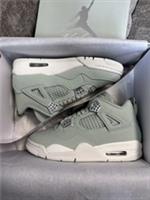Size UK 3.5 - Nike Air Jordan 4 Retro Abundance Seafoam Sail Chrome White Green