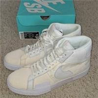 Nike Men's SB Zoom Blazer Mid PRM White Summit White Shoes FB3262-100 Size 8.5