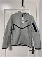 Size 12-13 Years - Nike Tech Fleece Junior Kids Zip Hoodie Grey Large - RRP £65!