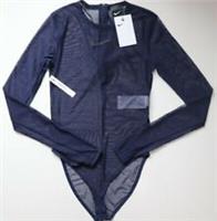 NIKE SPORTSWEAR CITY READY MESH TIGHT FIT BODYSUIT TOP - BV4668-498 - WOMEN M L - M Regular