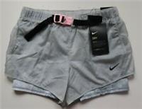 NIKE DRI FIT TEMPO 2IN1 RUNNING SHORTS GREY DA1302-077 KIDS GIRLS M