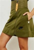NIKE SPORTSWEAR HIGH WAIST ZIP-UP FRONT MINI SKIRT - OLIVE 932101-395 WOMEN M - M Regular