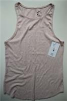 NIKE YOGA LUXE RIBBED KNIT TRAINING TANK TOP VEST BARELY ROSE CJ3810-699 WOMEN M - M Regular