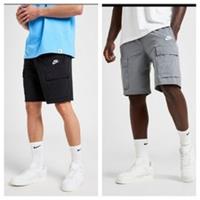 Nike Mens Woven Cargo Shorts Activewear Swim Sports Black Grey S TO XXL - M Regular
