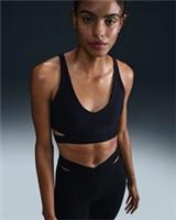 Size Large - Nike Zenvy Rib Womens Light Support Padded Sports Bra Black RRP £55 - L Regular