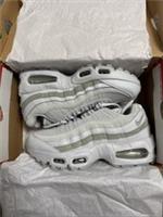 Size UK 2.5 - Nike Air Max 95 White Photon Dust Green Black Grey Unisex RRP &pound;175