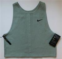 NIKE DRI FIT REBEL RUNNING MESH CROP TANK TOP - JADE STONE BV3197-371 - WOMEN XL - XL Regular