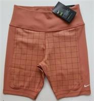 NIKE ONE 7" BIKE DRI FIT TRAINING GYM SHORTS - TERRA BLUSH DA0467-260 - WOMEN S - S Regular