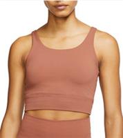 NIKE YOGA LUXE INFINALON DRI FIT CROP TANK TOP RED BARK CQ8965-275 WOMEN XS L - L Regular