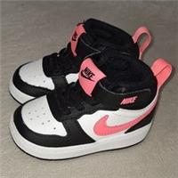 Nike Court Borough Mid 2 Trainers Black Shoes Girls New CD7784-005 Size UK 3.5