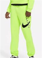 NIKE SPORTSWEAR SWOOSH LOGO FLEECE PANTS JOGGERS - VOLT CU5631-702 - WOMEN S - S Regular