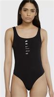 NIKE SPORTSWEAR SWOOSH LOGO SLEEVELESS BODYSUIT TOP - BLACK CU5672-011 WOMEN XS - XS Regular