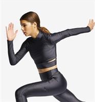 NIKE TECH PACK TRAINING GYM TIGHT FIT LONG SLEEVE CROP TOP - AT0595-080 WOMEN L - L Regular