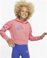 NIKE SPORTSWEAR LOGO PULLOVER CROPPED HOODIE PINK GAZE CJ6937-668 KIDS GIRLS XL