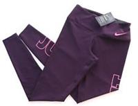 NIKE POWER JUST DO IT LOGO TRAINING GYM TIGHTS - PORT AQ4642-670 WOMEN XS - XS Regular