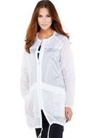 NIKE TRANSPARENT LIGHTWEIGHT LONG WINDBREAKER JACKET - WHITE 648575-100 WOMEN S - S Regular