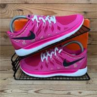 Nike Trainers Womens Sz UK 5 Free 5.0 Pink White Mesh Road Running Gym Shoes GS
