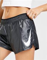 NIKE SWOOSH RUN METALLIC WOVEN RUNNING DRI FIT SHORTS CK0179-010 WOMEN XS - XS Regular