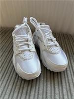 NIKE Air Huarache Run Triple White Running Shoes Sneakers Women's Girls Size 2.5