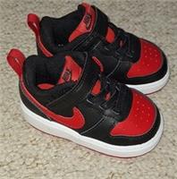 Nike Court Borough Low 2 Top Shoes Red White Black BQ5453-007 Trainers Size 3.5
