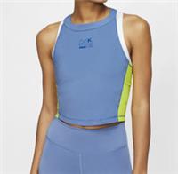 NIKE PRO SURF DRI FIT TRAINING GYM TIGHT FIT TANK CROP TOP AR6764-458 WOMEN L - L Regular