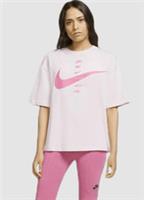 NIKE SPORTSWEAR SWOOSH LOGO SHORT SLEEVE TOP - PINK FOAM CU5682-663 WOMEN XS - XS Regular