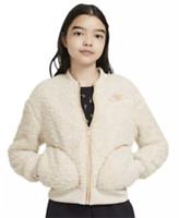 NIKE SPORTSWEAR PLUSH SHERPA FLEECE BOMBER JACKET CU8567-104 - KIDS GIRLS S