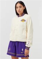 NIKE NBA LOS ANGELES LAKERS COURTSIDE SHERPA PLUSH JACKET - DB1498-113 - WOMEN S - S Regular
