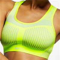 NIKE FE/NOM FLYKNIT HIGH SUPPORT SPORTS TRAINING BRA - VOLT AJ4047-702 WOMEN XS - XS Regular