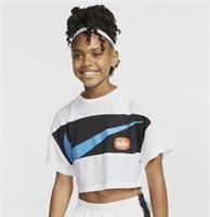 NIKE SPORTSWEAR LOGO TRAINING JERSEY CROP TOP - WHITE CJ7599-100 GIRLS XS XL