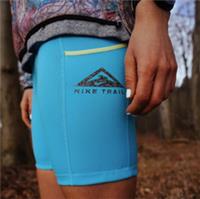NIKE POWER EPIC LUXE TRAIL RUNNING DRI FIT TIGHT SHORTS BLUE CZ9590-447 WOMEN XS - XS Regular