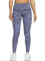 NIKE ONE LEOPARD PRINT DRI FIT TRAINING GYM LEGGINGS DM7274-569 - WOMEN XS L - L Regular
