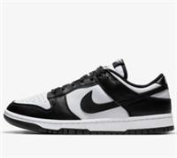 Nike Dunk Low Retro Trainers Size 6/40 Black Leather Sneaker RRP £110
