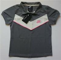 NIKE SPORTSWEAR HERITAGE SHORT SLEEVE POLO TOP - GREY DA1372-084 KIDS GIRLS M