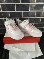 Nike Court Borough Low 2 TDV Kids Casual Shoes White/Pink Foam UK kids 8.5