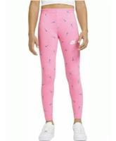 NIKE SPORTSWEAR SWOOSH PRINT COTTON LEGGINGS - PINK CU8337-654 - KIDS GIRLS L