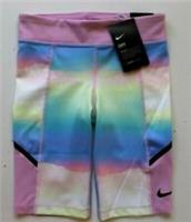 NIKE TECH PACK DRI FIT PRINTED TRAINING BIKE SHORTS CU8378-676 KIDS GIRLS M