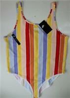 NIKE SPORTSWEAR STRIPED BODYSUIT TOP CU8559-100 WOMEN PLUS SIZE 1X 2X 3X - 1X Plus